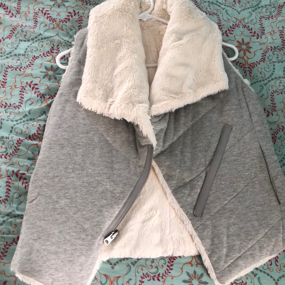 Armani Exchange reversible faux fur vest